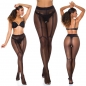 Preview: Sexy Strumpfhose im Overknee Look - schwarz