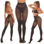 Preview: Feinstrumpfhose im Overknee Look Hearts - schwarz