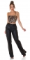 Preview: Kurz geschnittenes Crop Top mit Soft-Cups in leo beige