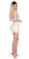 Preview: Figurbetontes Neckholder-Top mit Wasserfall-Ausschnitt - caribic blue