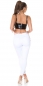 Preview: Sexy bauchfreies Party Crop-Top im Latex-Look - schwarz