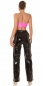 Preview: Sexy bauchfreies Bandeau-Top im Wetlook - neon pink