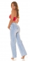 Preview: Sexy bauchfreies Crop-Top im Leder-Look mit Schnürrung - rot
