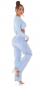 Preview: Bauchfreies Langarm-Top mit sexy Cutout und Soft-Cups - angelblue