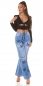 Preview: Bauchfreie Bluse zum knoten mit Cups - schwarz