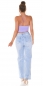 Preview: Sexy Träger- Stretch- Top mit Cutouts und Softcups - flieder