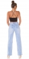 Preview: Sexy Träger- Stretch- Top mit Cutouts und Softcups - schwarz