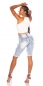 Preview: Bauchfreies Cropped-Top mit schmalen Trägern - weiß