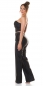 Preview: Bauchfreies Bandeau-Top im Leder-Look - schwarz