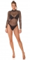 Preview: Sexy Body-Top aus transparenten Mesh-Gewebe - schwarz