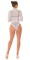 Preview: Sexy Body-Top aus transparenten Mesh-Gewebe - weiß