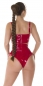 Preview: Sexy High Waist Hotpants im Latex-Look - rot