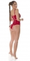 Preview: Sexy High Waist Hotpants im Latex-Look - rot