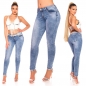 Preview: Stretch Jeans in modischer Waschung - blue washed