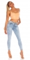 Preview: High Waist Push Up Jeans im aktuellen Wasch-Effekten - light blue