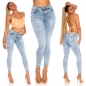 Preview: High Waist Push Up Jeans im aktuellen Wasch-Effekten - light blue