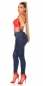 Preview: High Waist Skinny-Jeans im Crinkle-Parteien - blue washed