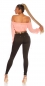Preview: Basic High Waist Skinny Jeans - schwarz