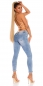 Preview: High Waist Skinny Jeans im modischen Wasch-Effekten - blue washed