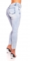 Preview: Sexy Skinny Jeans im modischen Vintage-Look - acid blue