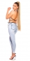 Preview: Sexy Skinny Jeans im modischen Vintage-Look - acid blue