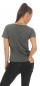 Preview: Witziges Shirt mit pinkfarbenen Kunstfell-Skull - graphit