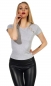 Preview: Tailliertes Shirt mit Schmucksteinchen - stone