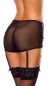 Preview: High-Waist-Höschen mit Pailletten und Strapsen - schwarz