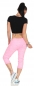 Preview: Freche Capri-Jeanshose mit aufgesetzter Knopfleiste - pink