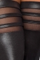 Preview: 3-tlg.Gogo-Set im Metallic Look - schwarz