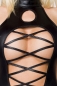 Preview: Sexy GoGo-Set aus Body, Stulpen und Chiffonrock - schwarz