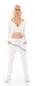 Preview: Freche Baggy-Hose mit XXL-Diagonal-Zipper in weiß