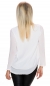Preview: Klassische Bluse mit weitem Rundhalsausschnitt inklusive Kette - weiß