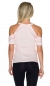 Preview: Bezauberndes Shirt mit Schulter-Cut-Outs und tiefem V-Ausschnitt - rosa