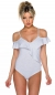 Preview: Asymmetrisch verziertes Body-Top mit dünnen Trägern - grau