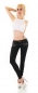 Preview: Skinny-Jeans mit süssen Zier-Zippern in schwarz