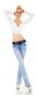 Preview: Modische Bootcut-Jeans mit Stretch-Gürtel in light blue