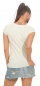 Preview: Taillieres Shirt mit Glamour-Stern - hellgrau meliert