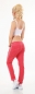 Preview: Baggy-Leinenhose mit aufgesetzter Knopfleiste - coralrot