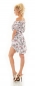 Preview: Süßes Blümchen Minikleid mit Carmen-Ausschnitt - weiß