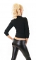 Preview: Rippstrick Pullover mit sexy Wickel-Ausschnitt in schwarz