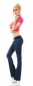 Preview: Moderne Bootcut-Jeans mit Stretch-Gürtel in dark blue