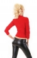 Preview: Rippstrick Pullover mit sexy Wickel-Ausschnitt in rot