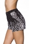 Preview: Moderne Shorts mit Blumen-Muster in schwarz/weiß