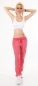 Preview: Baggy-Leinenhose mit aufgesetzter Knopfleiste - coralrot