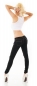 Preview: Skinny-Jeans mit süssen Zier-Zippern in schwarz
