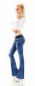 Preview: Modische Bootcut-Jeans inkl. Stretch-Gürtel in dark blue