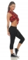 Preview: Capri-Jeans mit diagonaler Knopfleiste und Zipper in schwarz