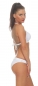 Preview: Neckholder-Bikini mit Schmuckschnallen - weiß