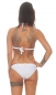Preview: Neckholder-Bikini mit Schmuckschnallen - weiß